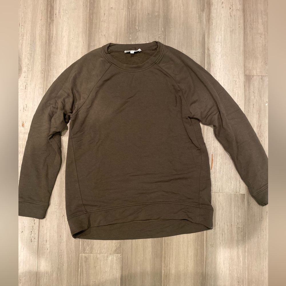 WORKSHOP Olive Green Sweatshirt, Size S